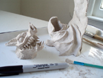 Steve Hall sculpting a new Halloween product Steve Hall sculpting a new Halloween product