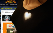 Heart projected with light